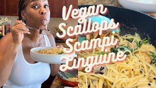 Vegan Scallops Scampi Linguine | My Vegan Kitchen Life | Cooking | Tasting | Foodie Fun 