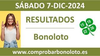 Resultado del sorteo Bonoloto del sabado 7 de diciembre de 2024