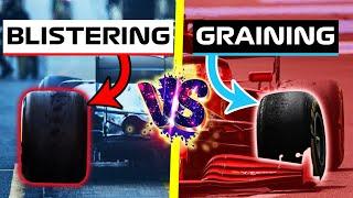 Desgaste de NEUMÁTICOS F1: GRAINING vs BLISTERING  ¿Por Qué se CALIENTAN las RUEDAS? | Formula 1