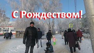 Выпал снег на Рождество. Цены на Городском рынке Ставрополя. Проспект Ворошилова.