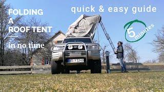 Breaking down a prime tech folding tent on a small SUV 4x4 within 5 mins. Living on 5m².