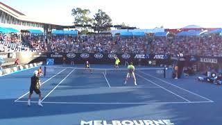 Lleyton Hewitt/Sam Groth vs Mikhail Kukushkin/Denis Istomin AO 2018 (HD) Court level