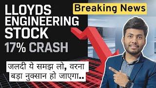 Lloyds Engineering's 17% Crash | What Next? | Buy, Sell or Hold?