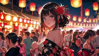 Relaxing Lofi Pop | Japanese Anime Girl at Kyoto Gion Night Festival