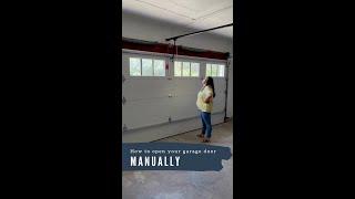 How to open your garage door manually