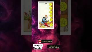 Learn Tarot: The Eight of Pentacles tarot card meaning in love, career and general readings