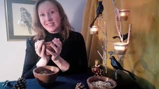 ASMR Making food and feeders for birds, soft spoken (features wood sounds, nature, & food prep). 