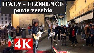 ITALY FLORENCE walking on the ponte vecchio 4K