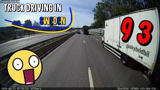 Trucker Dashcam #93 Truck Driving in Sweden - Watch out! 