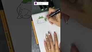 Как нарисовать жабу #art #рисунок #рисуем #рекомендации #top #рисование #жаба #shorts #топ #рек