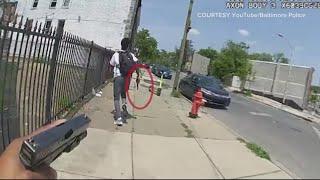 Video: Baltimore police officer shot armed teen from behind during foot chase