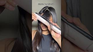 Straightener curtain bangs tutorial #hairtutorial #curtainbangs #hair #hairstyle