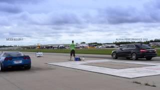 Alpha Performance E63 AMG Standing Half Mile Pre-Test vs Modified ZR1