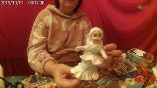 CHRISTMAS TOYS MADE OF COTTON WOOL.  ДЕЛАЕМ ВАТНУЮ ИГРУШКУ  .ДАМА С ЗОНТОМ