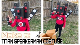 How to make a Titan Speakerman costume #skibiditoilet #titanspeakerman #cosplay #cardboardcrafts