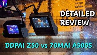 DDPAI Z50 vs 70MAI A500S | Detailed REVIEW with License Plate Readability | Gizmobeep