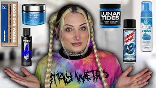 COMPARING ALL MY BLUE HAIR DYE SWATCHES!! 