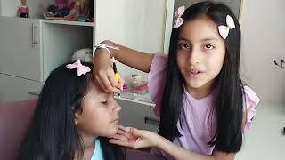 El salón de belleza de Luciana - Con mi prima Sofia