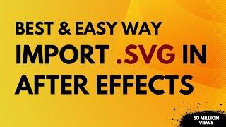 how to  Import SVG or vector file in after effects | vectoria animation