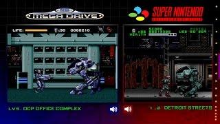 RoboCop Vs Terminator | SNES & Mega Drive | Comparison/ Double Playthrough