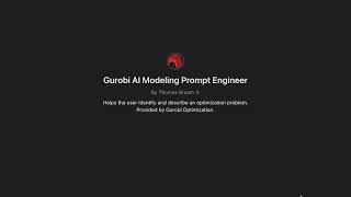 Gurobi Generative AI : Prompt Engineer Demo