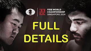 World Chess Championship 2024 - FULL DETAILS | Gukesh vs Ding Liren | FIDE | Singapore