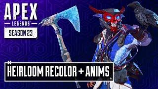 *NEW* Bloodhound Heirloom RECOLOR and ANIMATIONS in Apex Legends Season 23