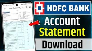 HDFC Bank Statement Kaise Nikale | HDFC account statement download online | HDFC bank statement