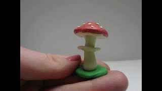 Как слепить гриб Мухомор  из пластилина Modelling Clay Amanita