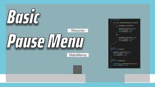 Unity 2D | Basic Pause Menu | Tutorial