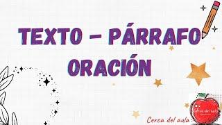 Texto, párrafo y oración