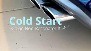 ECS Tunning X -Pipe Non-Resonator Install Sounds - Before and After