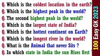 100 India Easy General Knowledge Questions Answers 2024 in English | GK | Quiz | Trivia | India GK