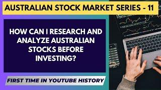 How can I research and analyze Australian stocks before investing?