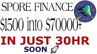 SPORE FINANCE TOKEN - SPORE COIN NEW UPDATE-ONE OF MY SUBSCRIBER MADE $70000+ FROM JUST $1500 CRAZY