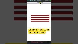 Love coding status ️️  Create USA flag   using python turtle  #shorts #coding #programming
