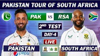 PAKISTAN vs SOUTH AFRICA 2nd TEST MATCH DAY 4 LIVE COMMENTARY | PAK vs SA TEST LIVE | LAST OVERS