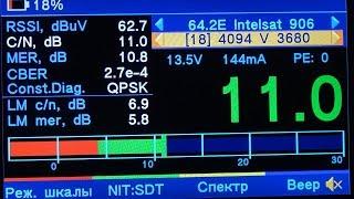 Intelsat 906 at 64,2 East, C-Band in Riga,LV