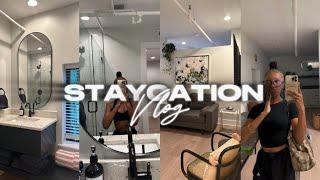 staycation vlog  | solo getaway, get ready with me, going out, etc