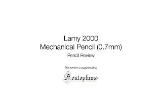 Lamy 2000 Mechanical Pencil 0.7 mm – Pencil Review