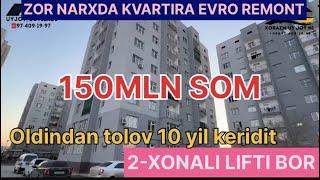 Urganch shaxar 9-oxiri 9/8-qavatida 2-xonali evro remont kvartira sotiladi #xorazm #uybozor #home #