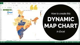 How to create a Dynamic Map Chart with drop down in Excel  Excel Map Chart India