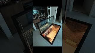 DioMet Electric Hinged Glass Floor /Motorised Wine Cellar Door System.