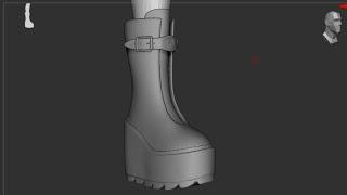 Shoe Clean up Process in Zbrush   Dynamesh TO Zremsher TImeplase