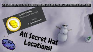 Roblox Sno Day All Secret Hat Locations!