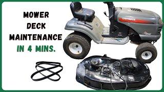 Craftsman LT1000 Mower Deck Maintenance - Quick and Easy!