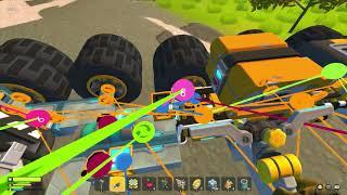 Scrap Mechanic Survival - adjustable turn rate tank steering for road driving and zero turn function