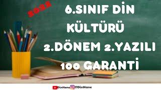 6.SINIF DİN KÜLTÜRÜ 2.DÖNEM 2.YAZILI SORULARI