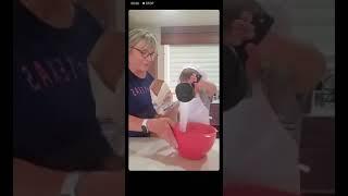 #funny #toddler #cooking #funnyvideos   2 year old baking cookies with grandma, or is he. LMAO