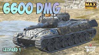 Leopard 1 with 6600 DAMAGE ⭕️ Ace Badge ⭕️ WoT Blitz Gameplay